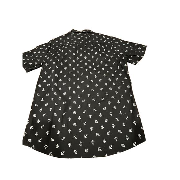 Hurley Men Shirt Small Button Front Anchors Nautical Boating Vacation - Picture 2 of 10